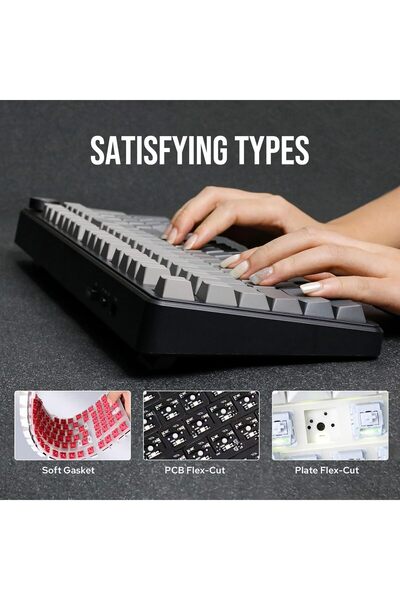 Epomaker لوحة مفاتيح الألعاب اللاسلكية X AULA F99 PRO (أسود متدرج)