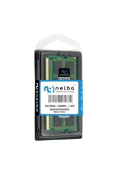 nelbo Memory RAM 4 GB so-dimm DDR3 Low Voltage, 1600 MHz, NELBO, for laptop