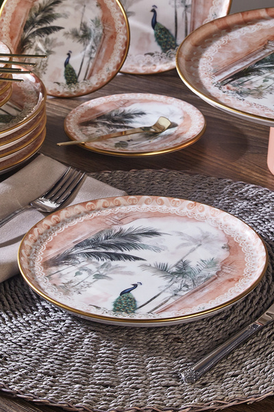 Fecra Peacock 19 Parça Sunum ve Servis Seti