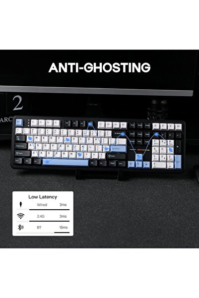 Epomaker AULA F108 Wireless Full-Size Mechanical Gaming Keyboard