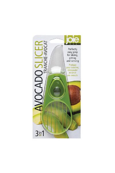 Joie Free Easy-to-Use 3-in-1 Avocado Slicer Green and White 7.5inch