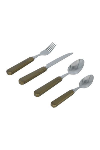 Amefa 24-Piece Flatware Set Mono Gold