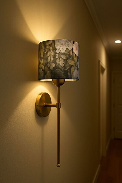 retro home design Eskitme Pilli Aplik Kadife Kumaş Abajur Tak Çalıştır Aplik Salon Yatak Odası