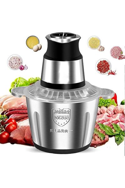 COOYA 2L Electric Meat Grinder, Stainless Steel Food Processor with 4 Sharp Blades