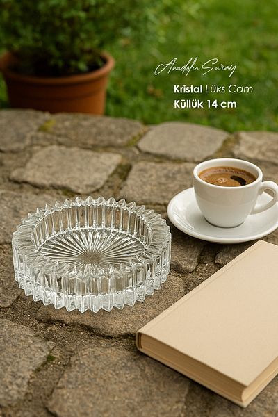 Anadolu Saray Τασάκι από γυαλί πολυτελείας Palace Crystal 14cm |   Γυάλινος δίσκος στάχτης