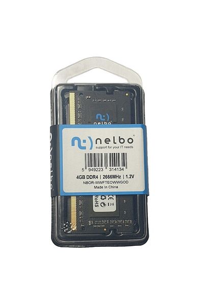 nelbo RAM memory 4 GB sodimm DDR4, 2666 MHz, original Nelbo, for laptop, black edition
