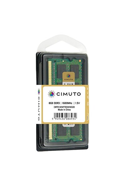 CIMUTO Memorie RAM 8 GB sodimm DDR3, 1600 Mhz, CIMUTO, pentru laptop