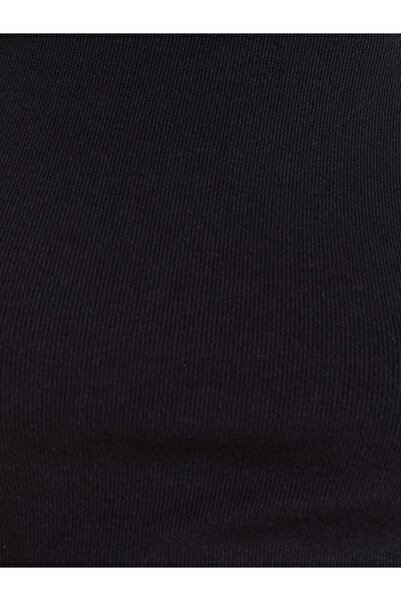 Dilvin 21043 Kontrast Detaylı Askılı Top-Siyah