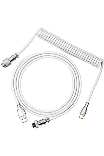 Epomaker كابل فضائي للوحة المفاتيح الميكانيكية من نوع C إلى USB A من مادة TPU بطول 1.8 متر مع إطار Aviator قابل للفصل