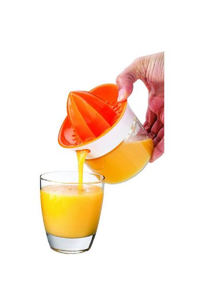 Joie Dishwasher Safe Squeeze and Pour Citrus Juicer Clear and Orange 399ml