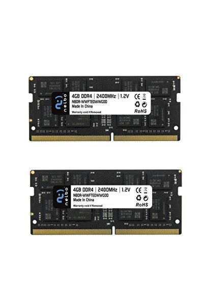 nelbo Set memorie RAM 8 GB (2x4 GB) sodimm DDR4, 2400 MHz, NELBO, pentru laptop