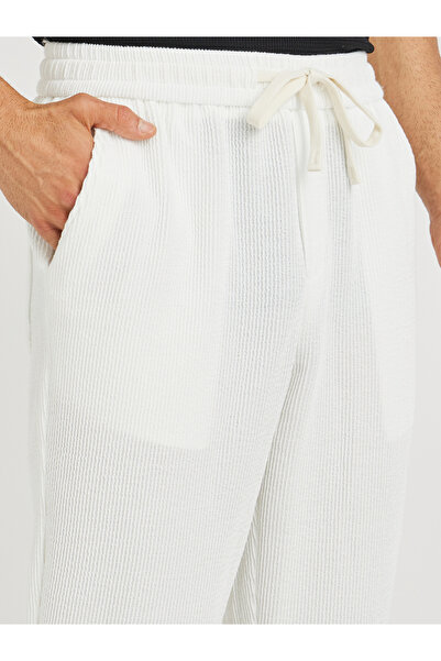 Styli Men Textured Straight Fit Joggers with Drawstring