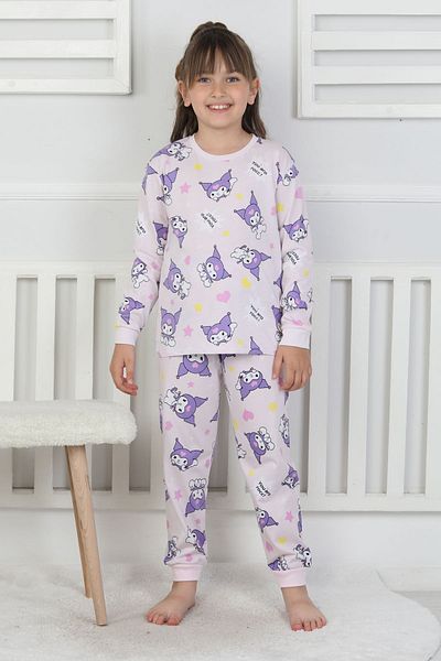 ZUZUNGA You Aro Rocc Kuromi Patterned Girl's Pajama Set