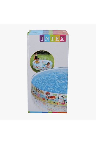 Intex Vinyl Under the Palm Trees Snapset Kiddie Pool Multicolor 443 Liter