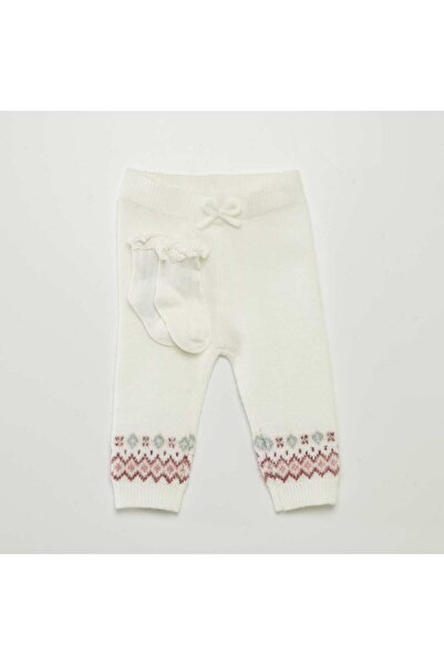 KIABI Jacquard leggings and socks WHITE