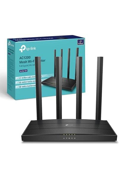 TP-LINK جهاز توجيه واي فاي لاسلكي ثنائي النطاق AC1200 (Archer C6)