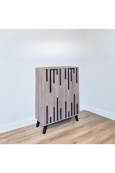 DEC22 Uniquely designed buffet cabinet in modern colors, 80 cm
