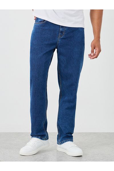 Styli Mid Rise Cloud Wash Relaxed Fit Jeans