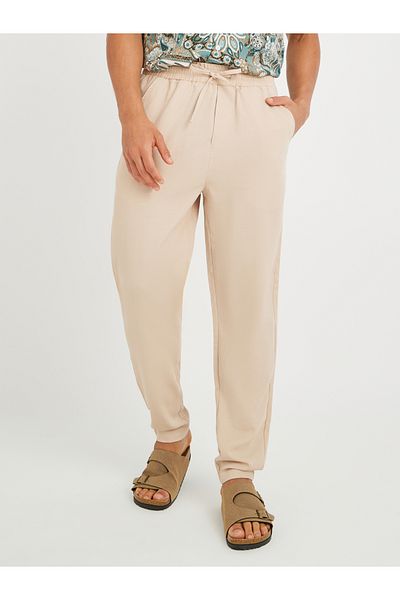 Styli Textured Balloon Fit Trousers with Drawstring
