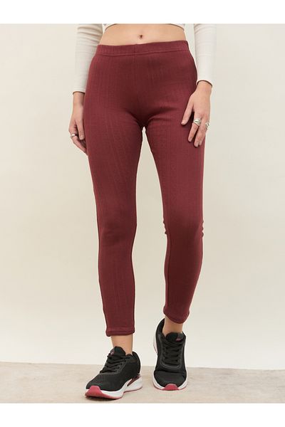 Styli Pointelle Ribbed Ankle Length Leggings