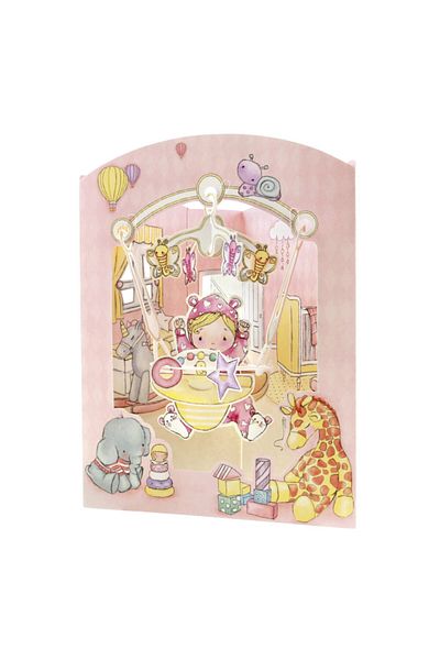 Santoro Greeting card 3D Santoro Swing Cards - Baby Girl