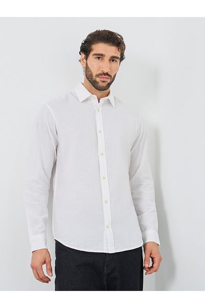 Produkt By Styli Solid Spread Collar Regular Fit Shirt