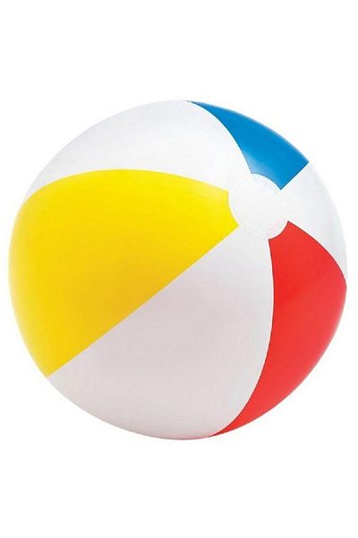 Intex High-Quality Glossy Panel Inflatable Beach Ball Multicolor