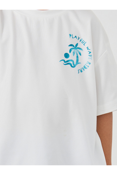 Styli Slogan Print Round Neck T-Shirt