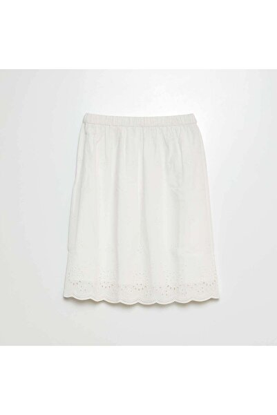 KIABI Lace patterned skirt WHITE