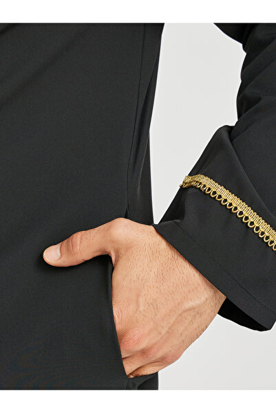 Take Two By Styli Men Lace Detail Long Sleeve Round Neck Kurta