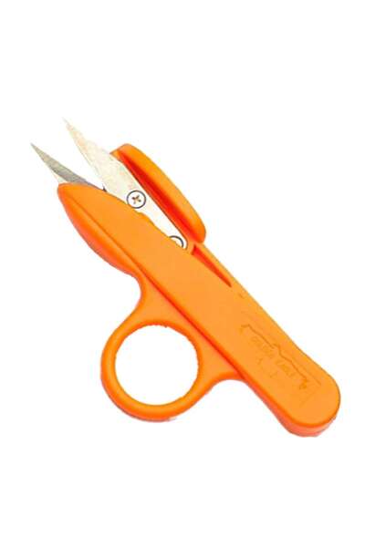 Golden Eagle Finishing scissors with plastic handles, length 10 cm - orange