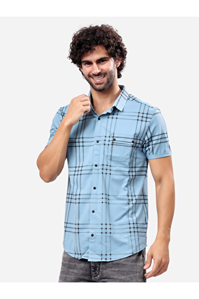 Stylox By Styli قميص منقوش بأكمام قصيرة ومقاس عادي