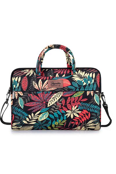 zagatto Geantă de laptop pentru femei, 15,6”, ușoară, model floral, curea de umăr, elegantă, ZG638