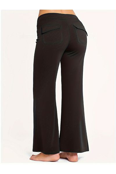 Rowena By Styli Solid Fit and Flare Mid Rise Trousers
