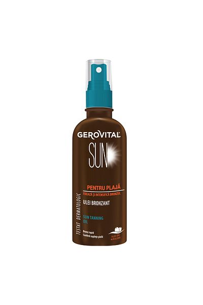 GEROVITAL Ulei bronzant pentru plaja Gerovital Sun, 150 ml