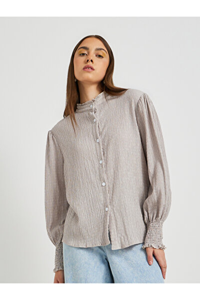 Styli Texture Long Sleeve Buttoned Shirt