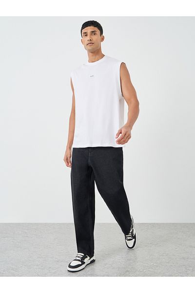Styli Woven Badge Detail Tank Top