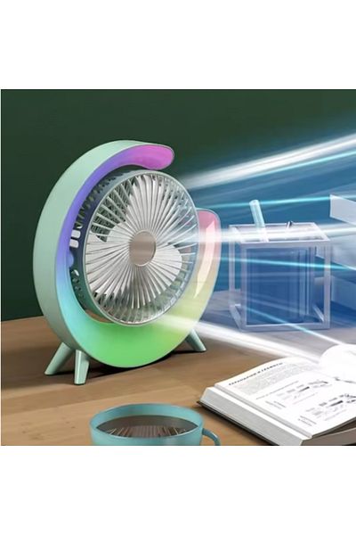 DAR Mini air conditioner with ventilation, with 5 LED lighting modes, 180°, USB-C,, white 165-15