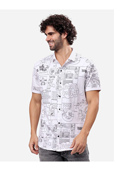 Stylox By Styli All-Over Printed Short Sleeve Regular Fit Shirt