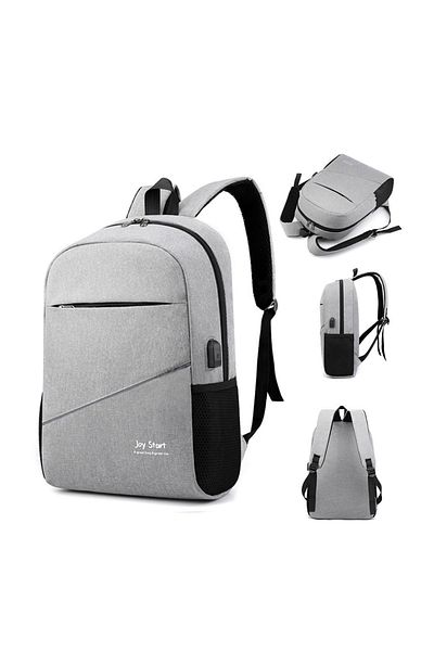 ROHS Multifunctional 3 in 1 Backpack, Waterproof, with USB Charging Port, Gray