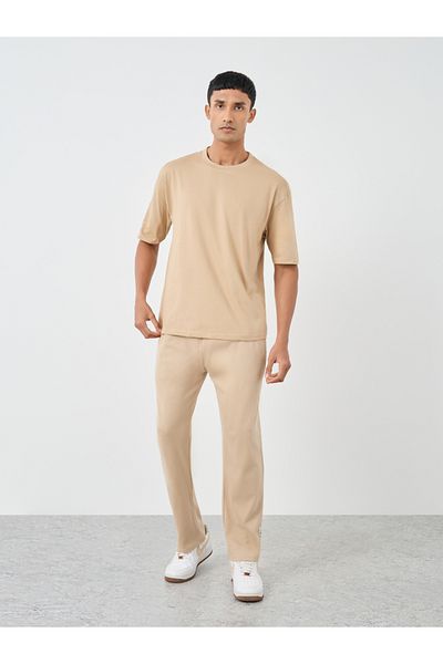 Styli Pure Cotton Crew Neck Oversized T-Shirt