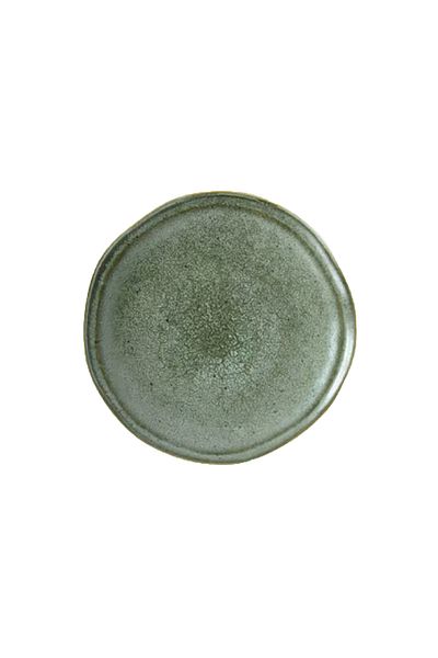 EasyLife Essential Round Shaped Easy Cleaning Stoneware Dessert Plate Green 21cm