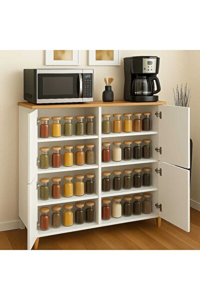 RENGİBİZ Mitra Çok Amaçlı Dolap Mutfak Dolabı Erzak Dolabı Kiler Dolabı Mutfak Kahve Köşesi Dolabı