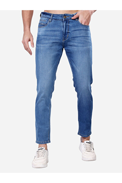 Stylox By Styli Mid Rise Whiskered Ankle Fit Jeans