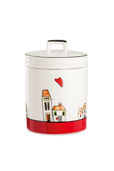 Egan Italy Le Casette Kavanoz Kırmızı 14x19 cm