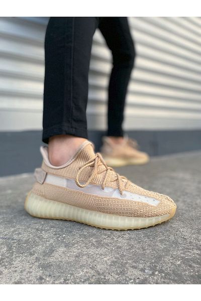 Joy Ayakkabı Jy305 Pulse Lace-Up Knitwear Fabric Men's Casual Sports Shoes Tbt - Beige