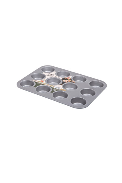 Baker And Salt 12-Cup Muffin Tray Silver