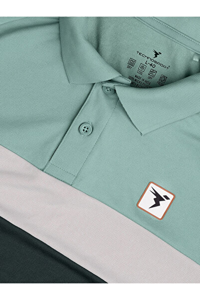 Technosport By Styli Color Block Short Sleeve Slim Fit Polo T-Shirt