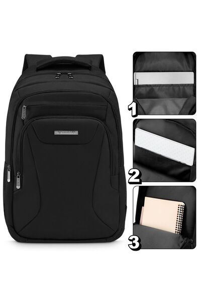 zagatto Σακίδιο πλάτης φορητού υπολογιστή 17,3", μαύρο, 29L, 50x34x17 cm, unisex, A4, για χρήση σε αστική/σχολική/ταξιδιωτική χρήση, ZG772