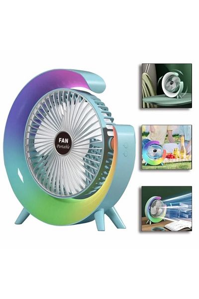 DAR Mini air conditioner with ventilation, with 5 LED lighting modes, 180°, USB-C,, white 165-15